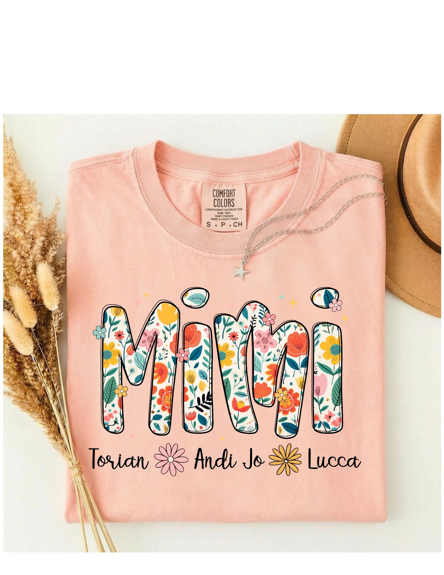 Boho Floral Mother's Day Tee-WITH Customization
