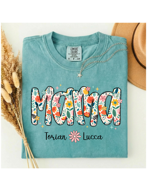Boho Floral Mother's Day Tee-WITH Customization