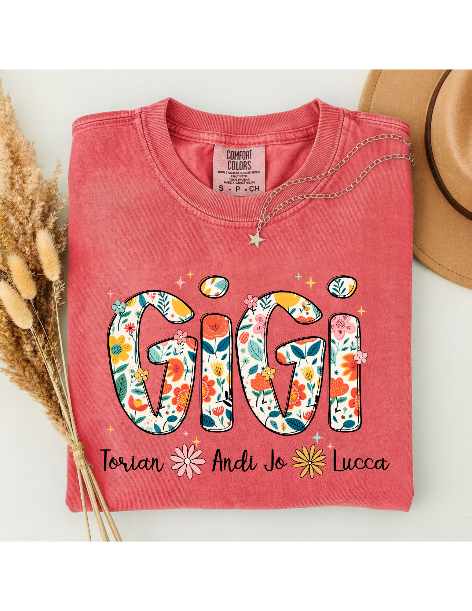 Boho Floral Mother's Day Tee-WITH Customization